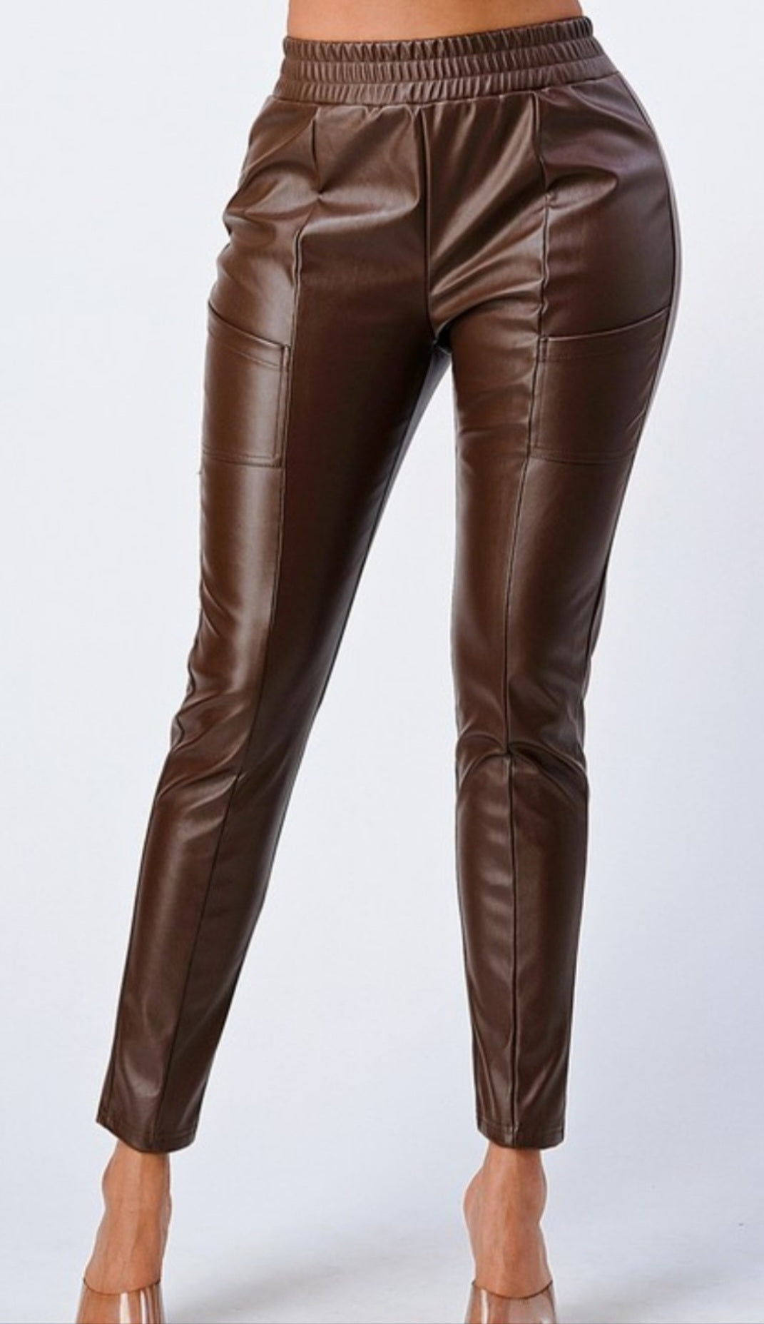 Stretchy Faux Leather Pleather leggings