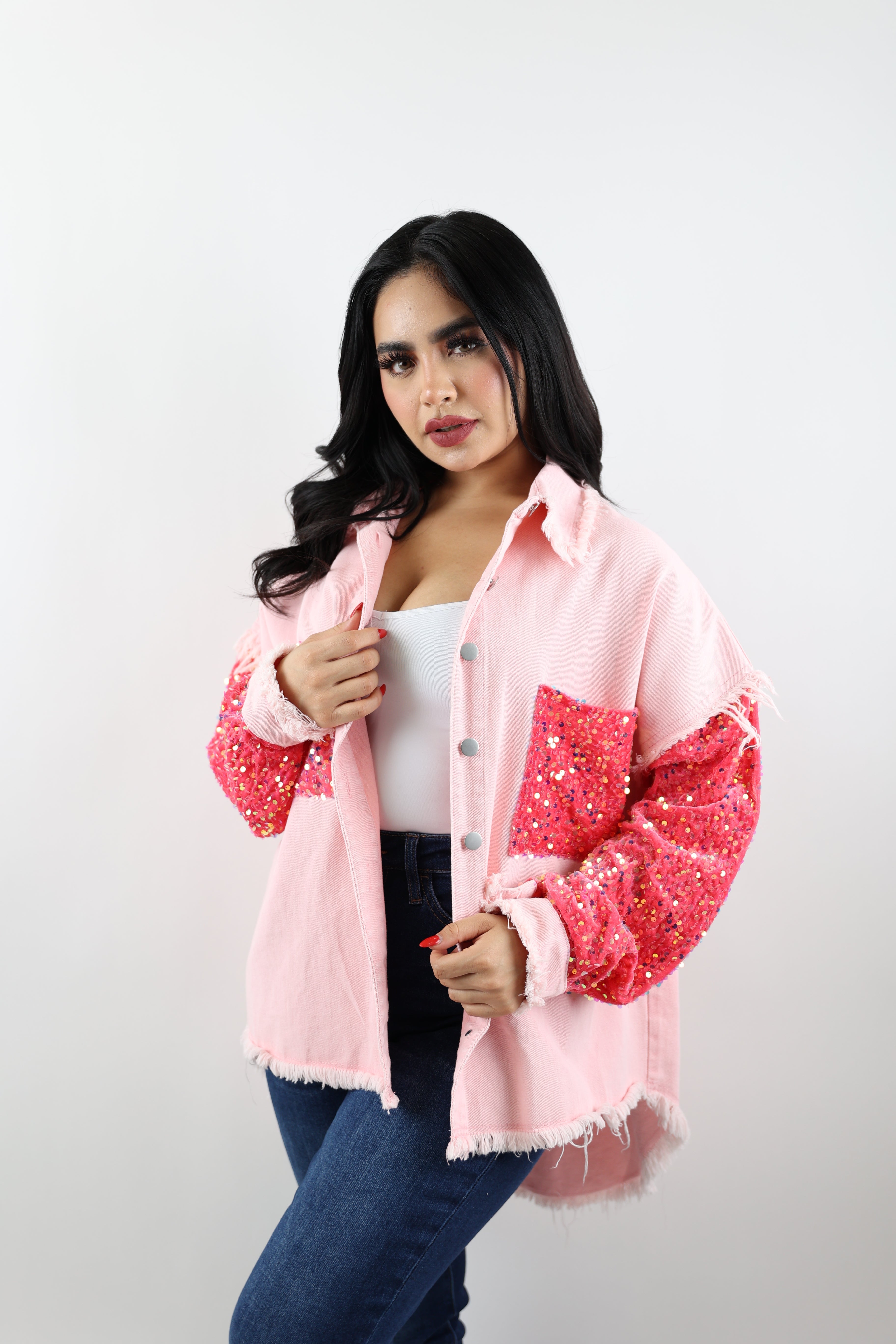 Irasema Oversize Pink Jacket
