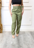 Ximena - Green High-Waisted Pants