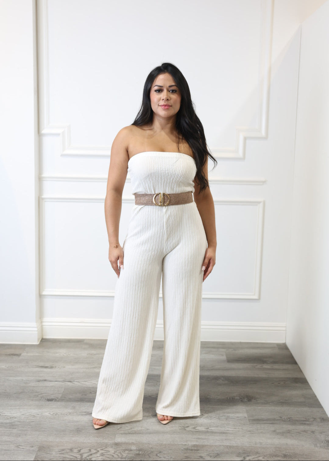Alyssa - White Wide-Leg Jumpsuit