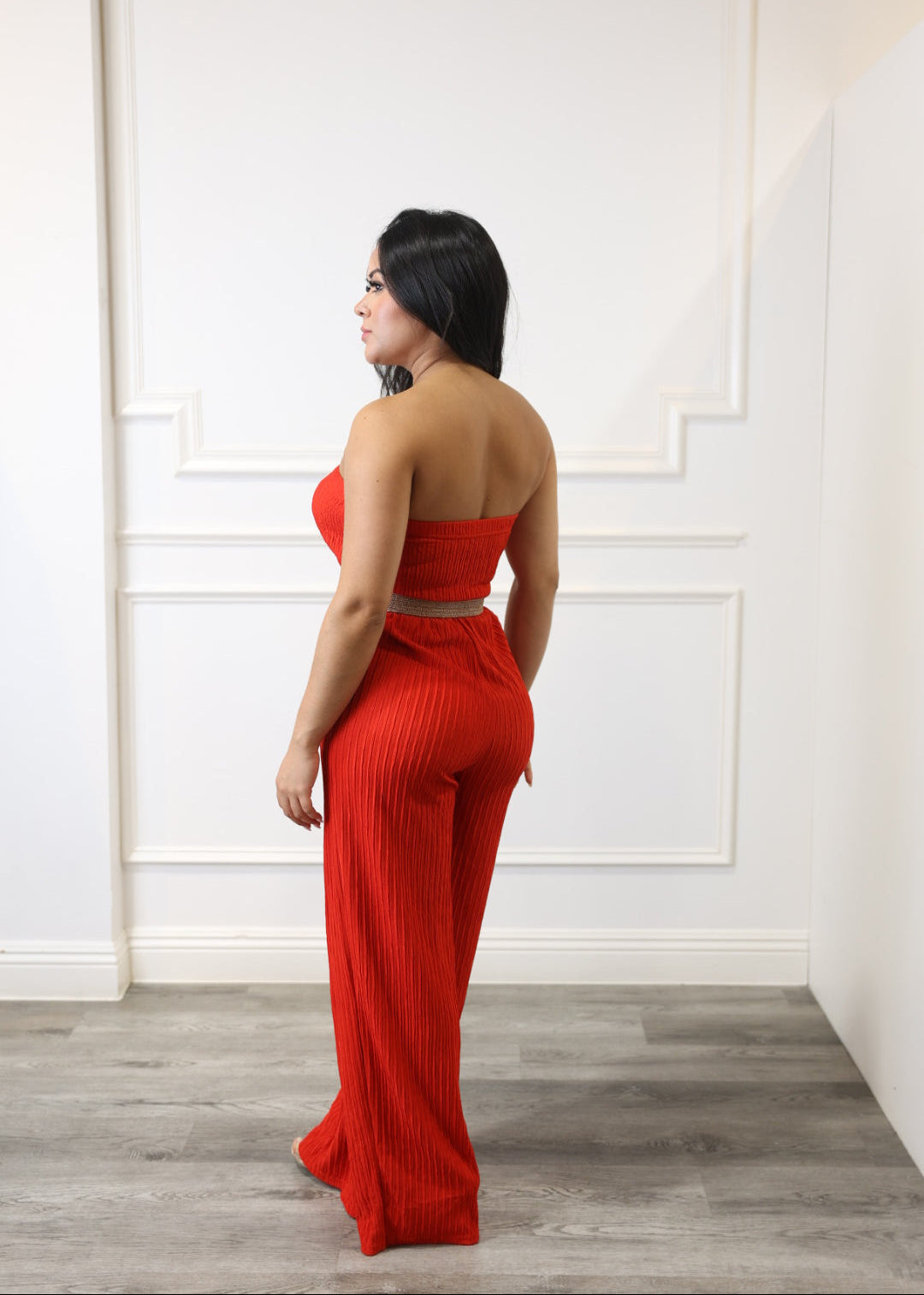 Alyssa - Red Wide-Leg Jumpsuit