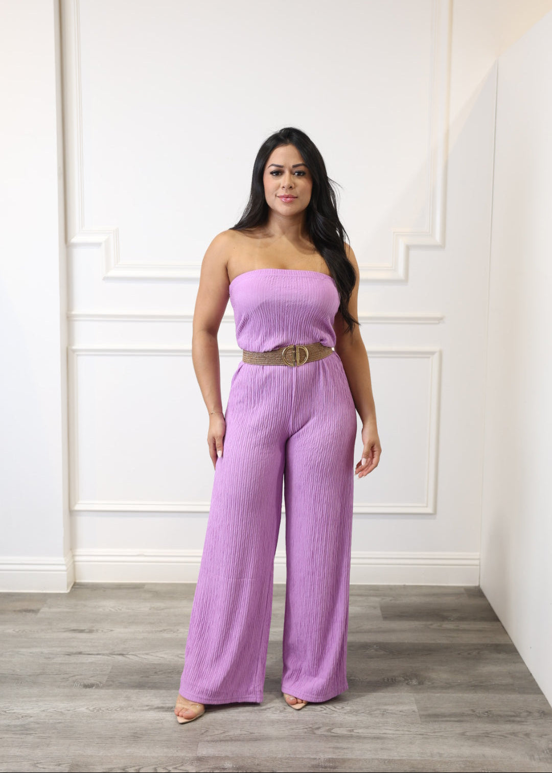 Alyssa - Lilac Wide-Leg Jumpsuit