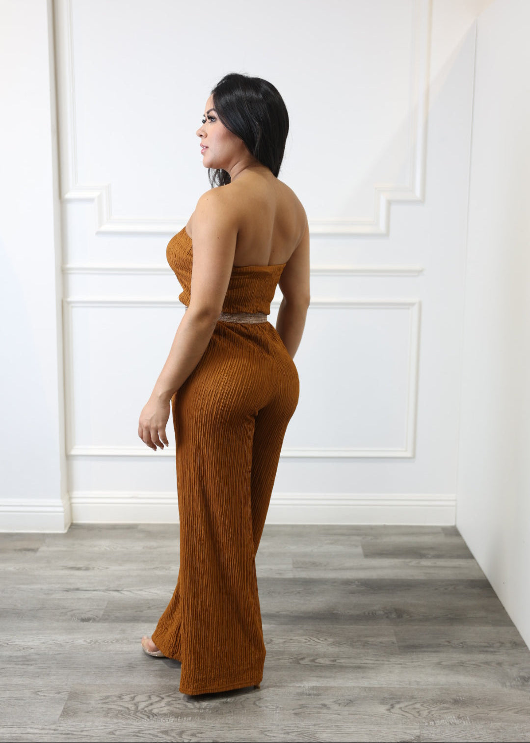 Alyssa - Camel Wide-Leg Jumpsuit