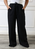 Danny - Black Oversized Adjustable Waist Pants