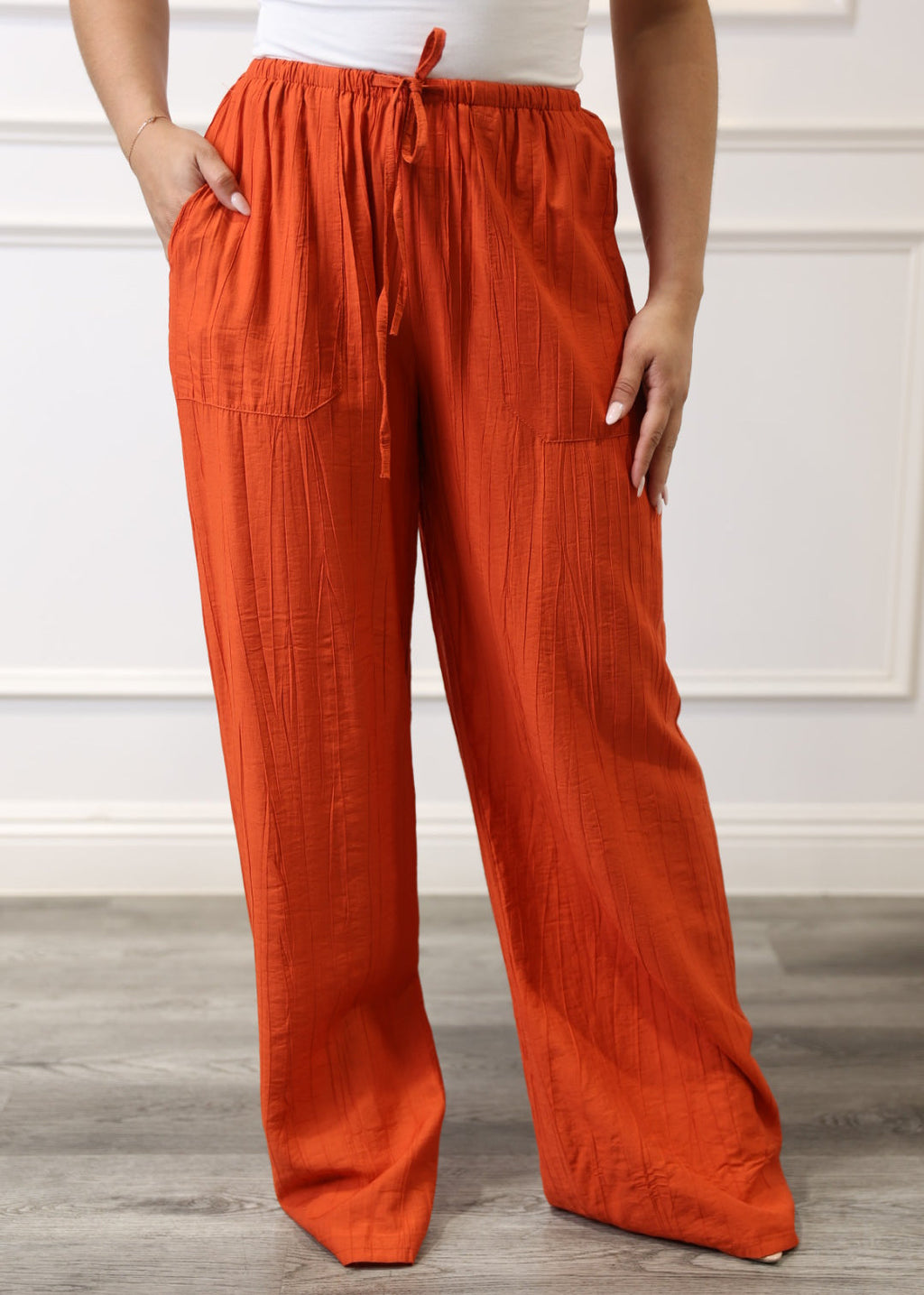Danny - Orange Oversized Adjustable Waist Pants