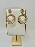 Martina - Gold Swirl Earrings