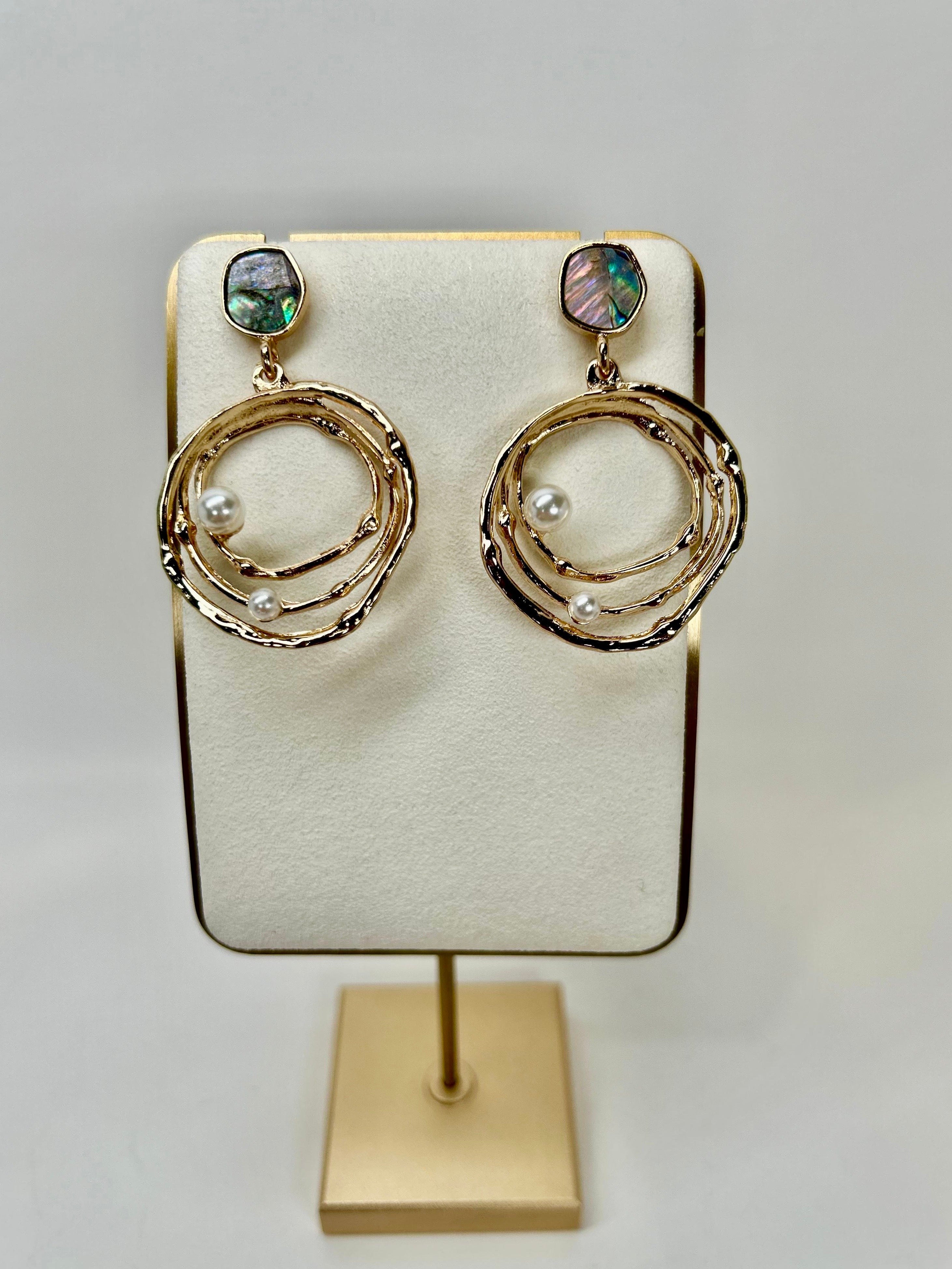 Martina - Gold Swirl Earrings