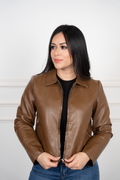 Frida Brown Vinyl Jacket