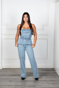 Minerva Light Stone Jean Jumpsuit
