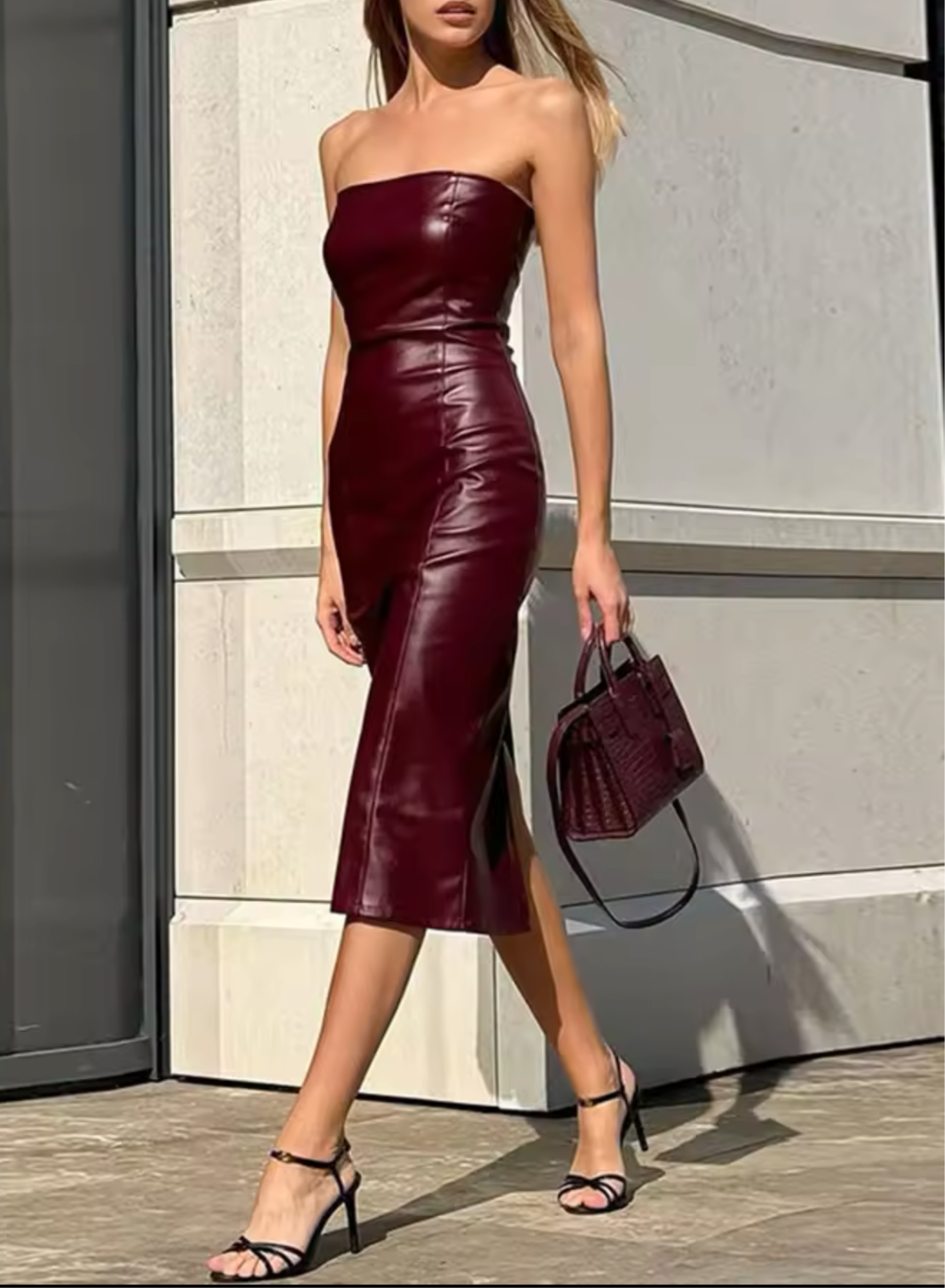 MARINA LEATHER DRESS