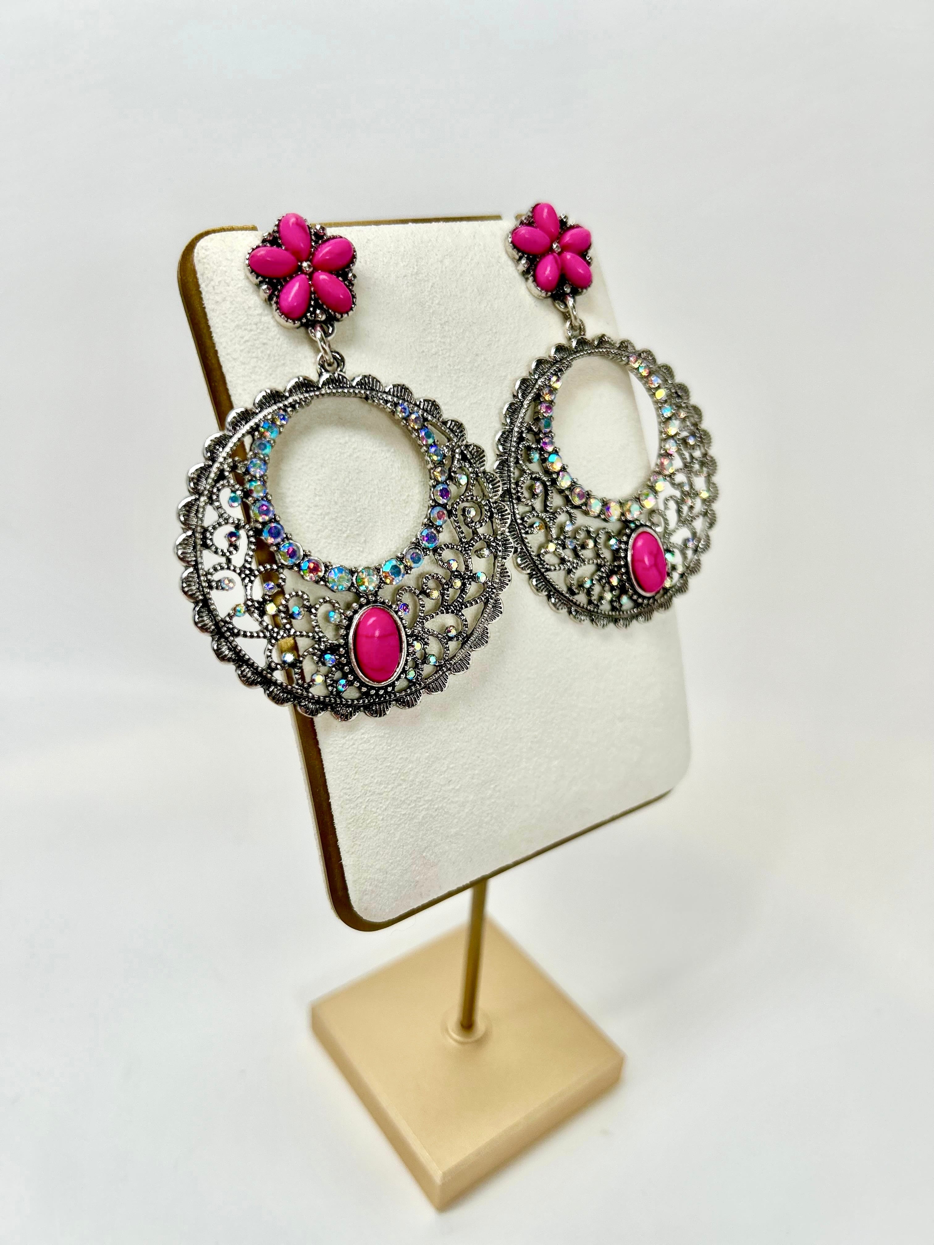 Adriana - Pink Star Earrings