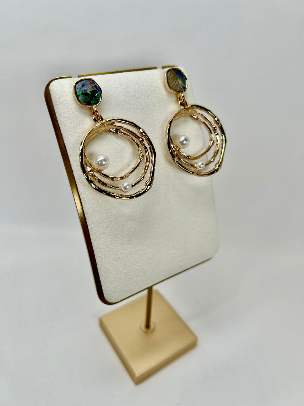 Martina - Gold Swirl Earrings