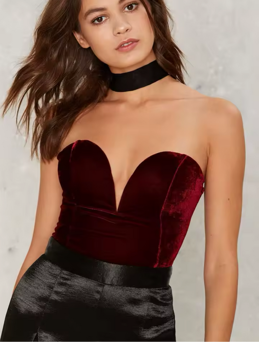 ANTONELLA VELVET BODYSUIT