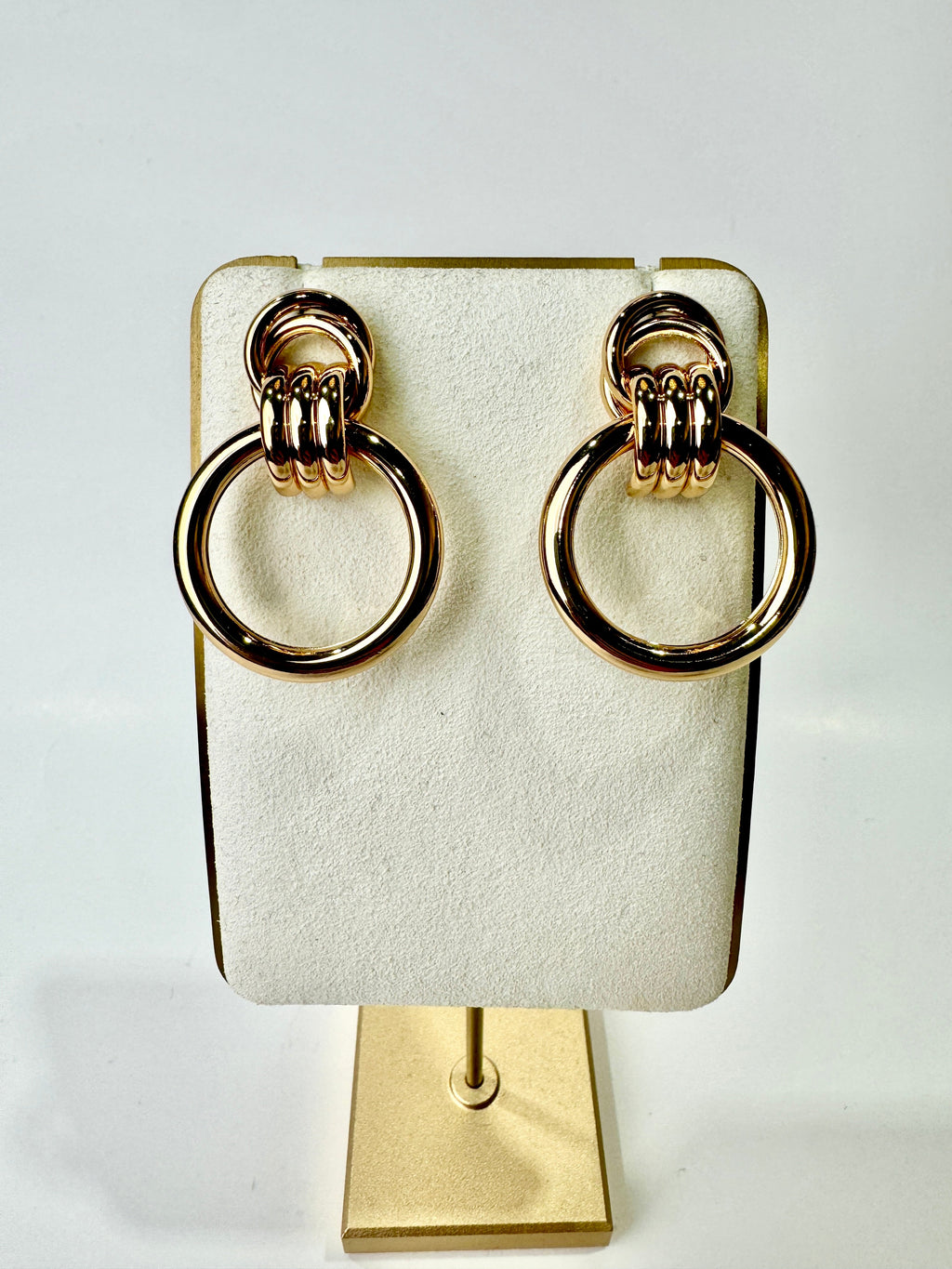 Lea - Interlocking Gold Hoop Earrings