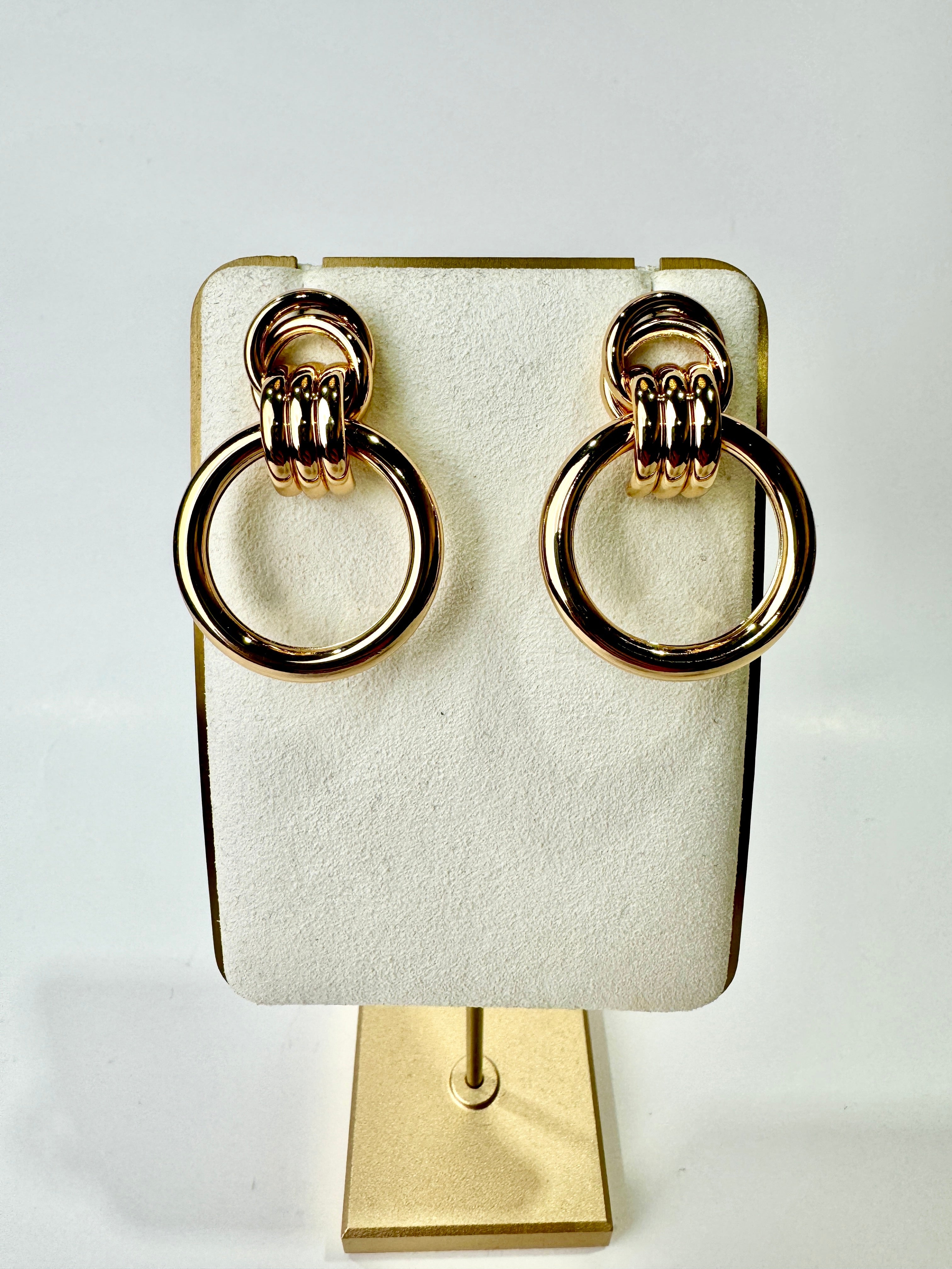 Lea - Interlocking Gold Hoop Earrings