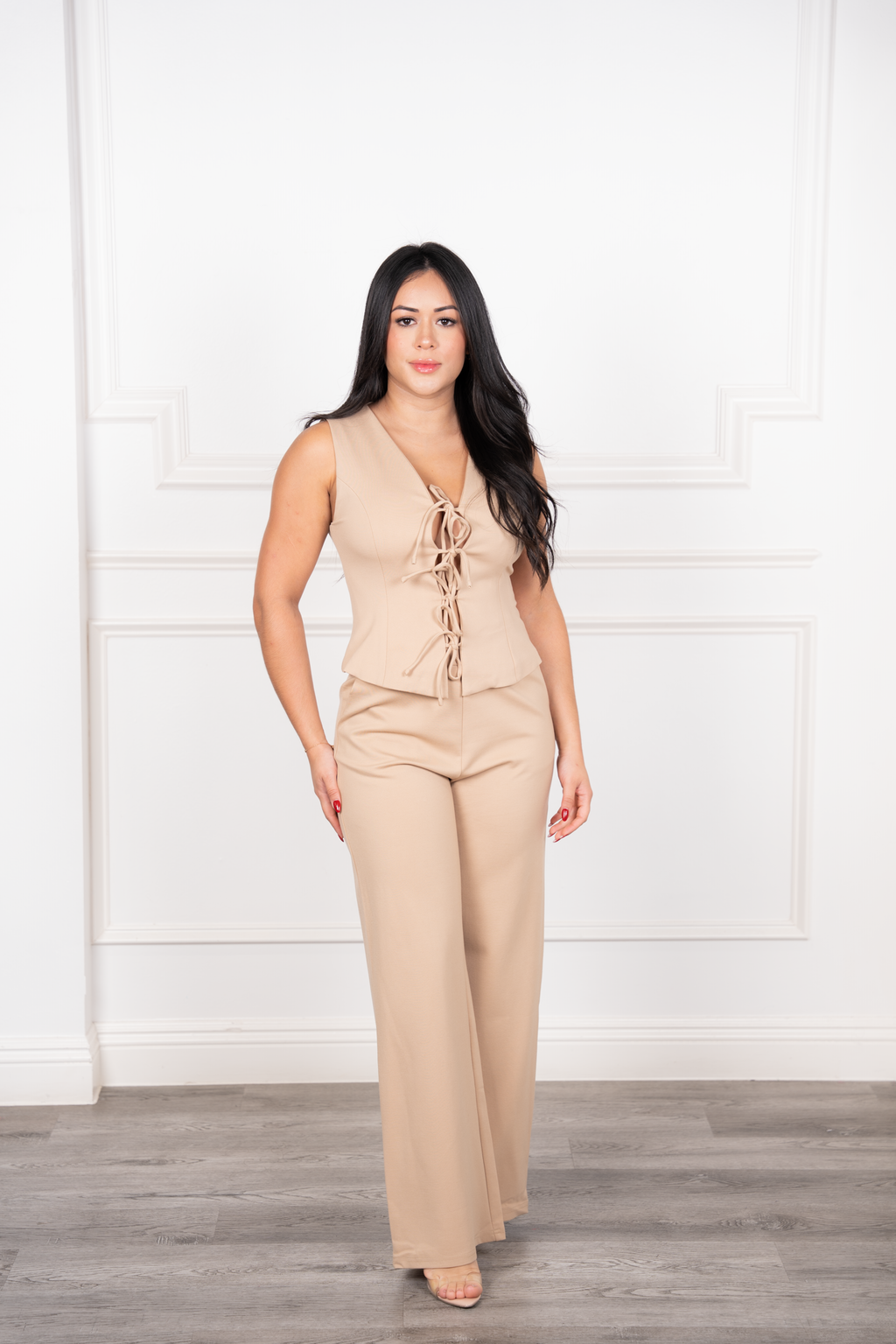 Elena - Nude Tailored Two-Piece Set