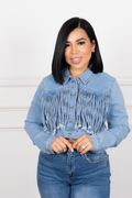 Juna - Blue Denim Crop Jacket