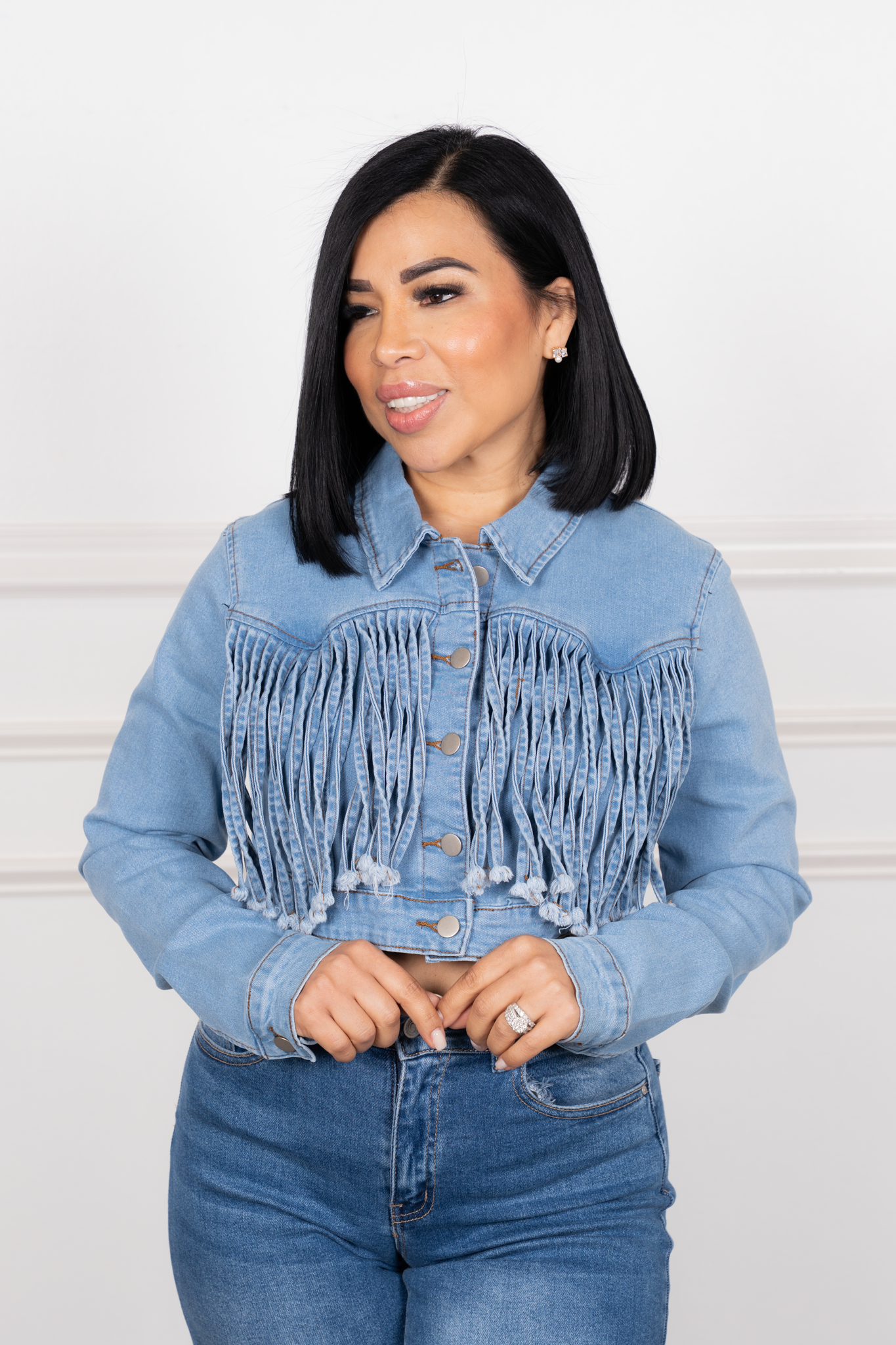 Juna - Blue Denim Crop Jacket