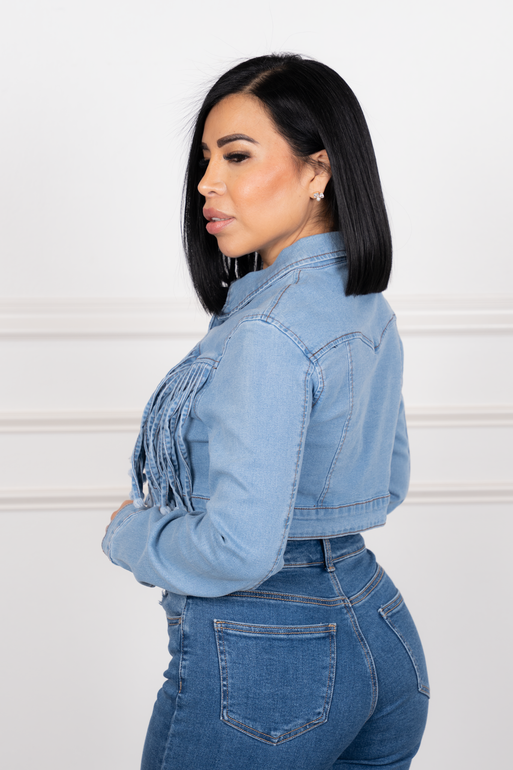 Juna - Blue Denim Crop Jacket