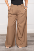 Clara - Brown Wide-Leg Palazzo Pants
