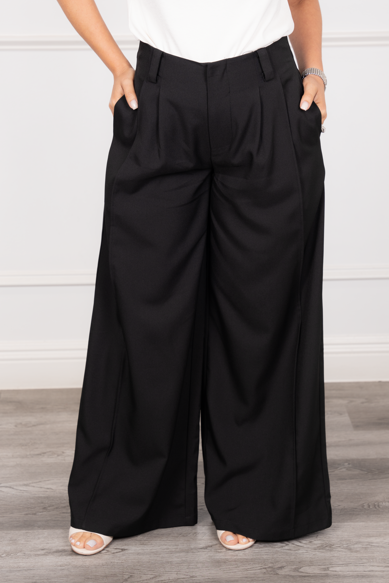 Clara - Black Wide-Leg Palazzo Pants