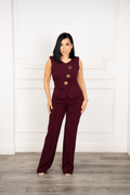 Amanda - Burgundy Two Piece Set
