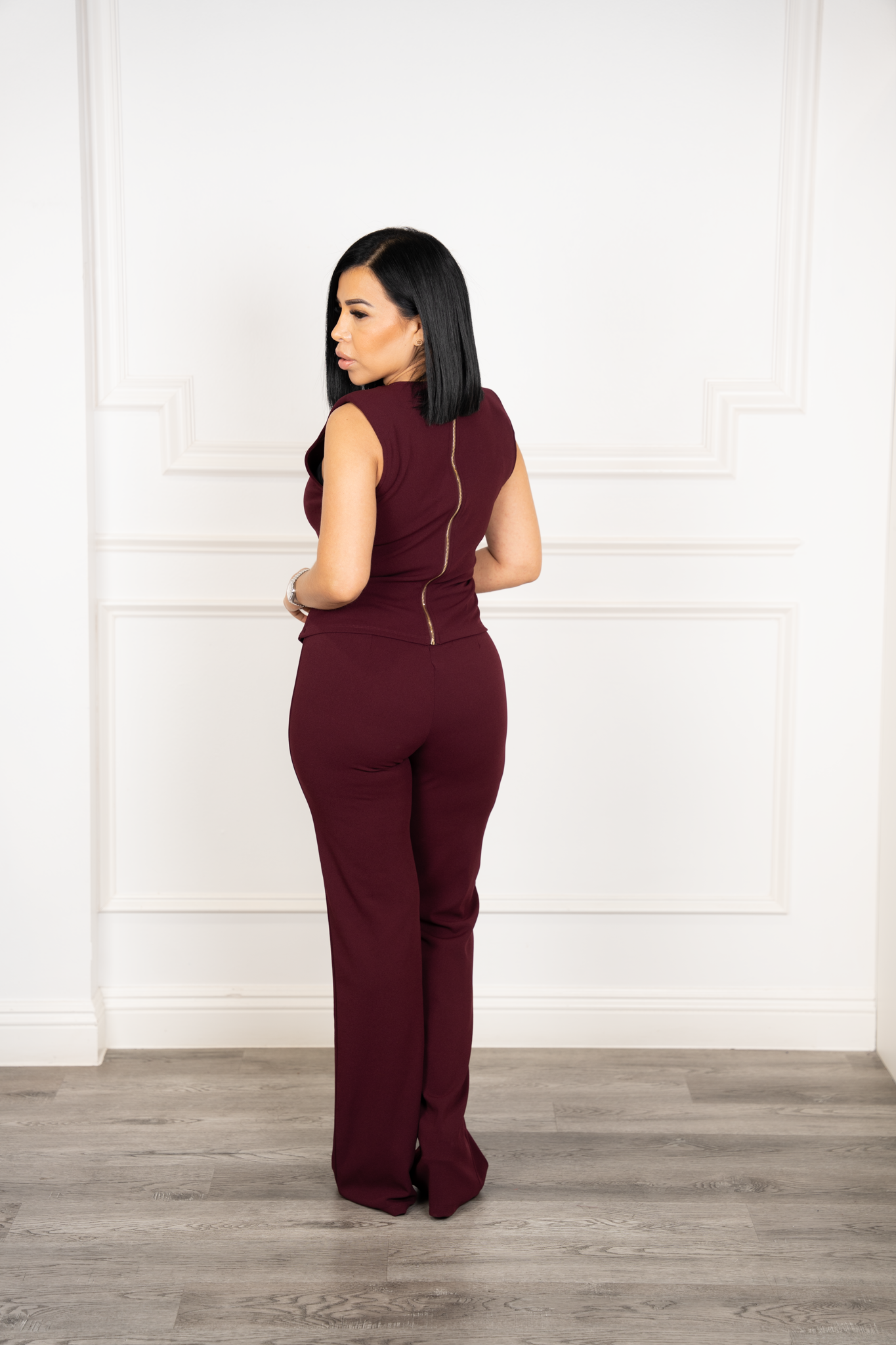 Amanda - Burgundy Two Piece Set