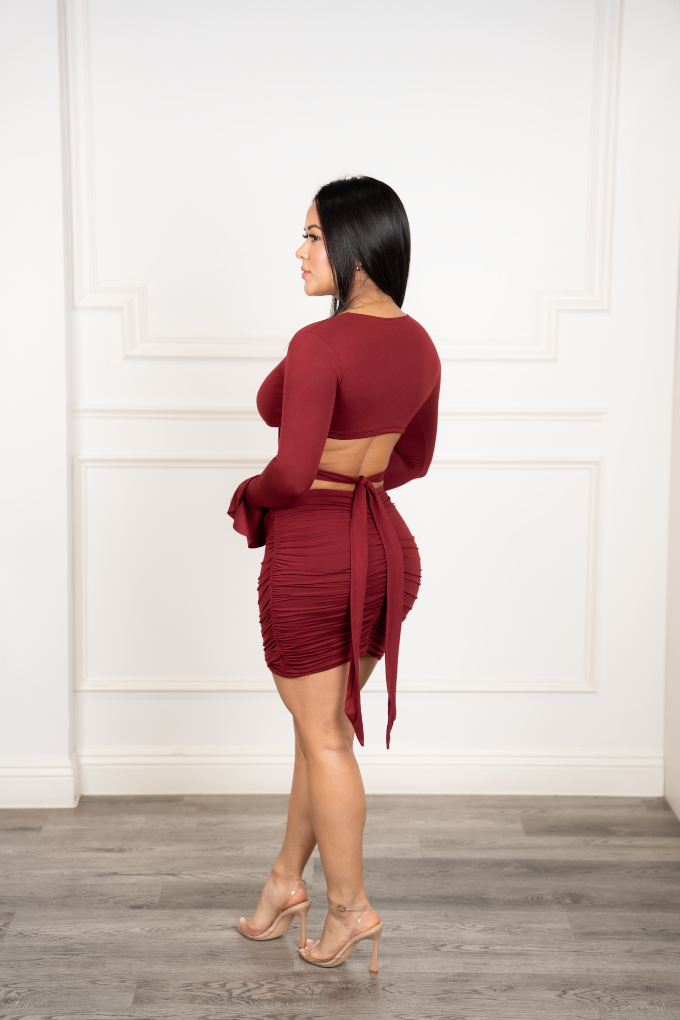 Adelina - Burgundy Two-Piece Set