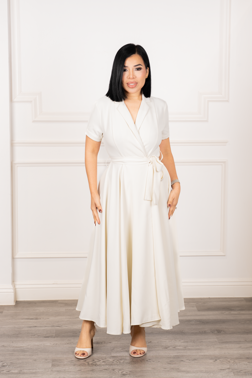 Aitana - White Midi A-Line Dress