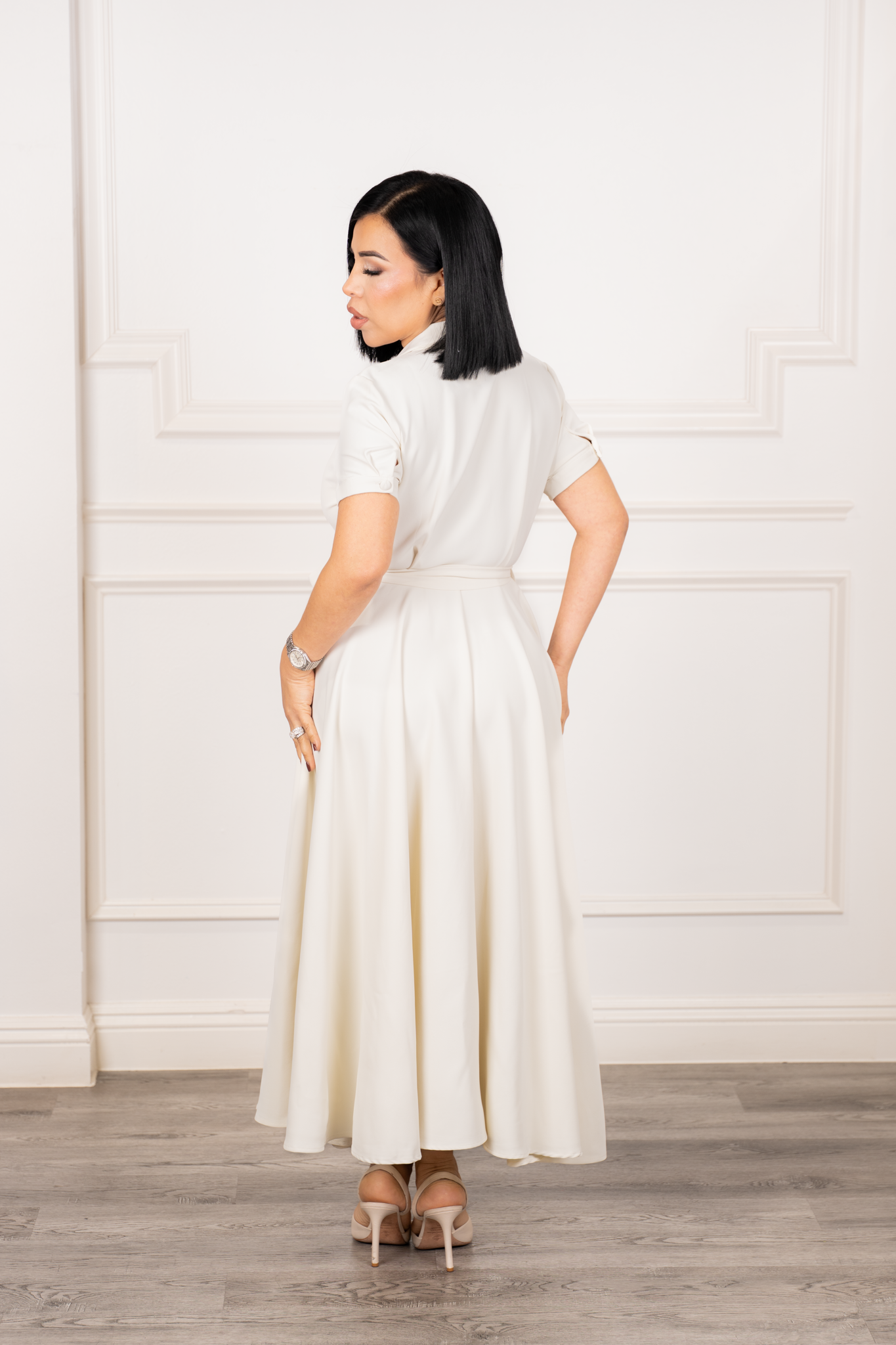 Aitana - White Midi A-Line Dress