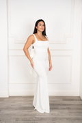Kristen - White Mermaid Maxi Dress