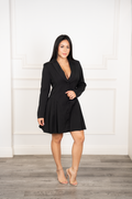 Amparo - Black Long-Sleeve Formal Dress