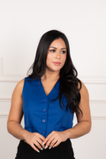 Aida - Blue Vest Top