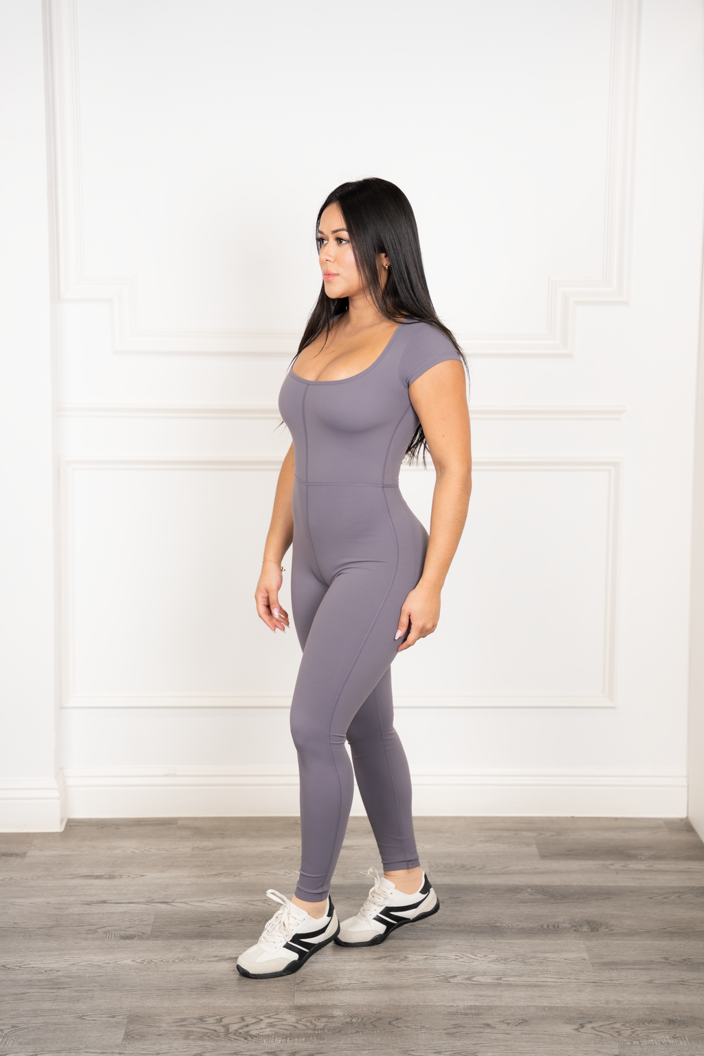 Ximena - Gray Sporty Jumpsuit