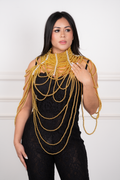Zafira - Gold Beaded Collar
