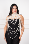 Zafira - White Beaded Collar