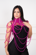 Zafira - Fuchsia Beaded Collar