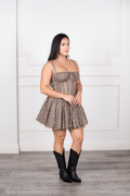 Liani - Animal Print Corset-Style Mini Dress
