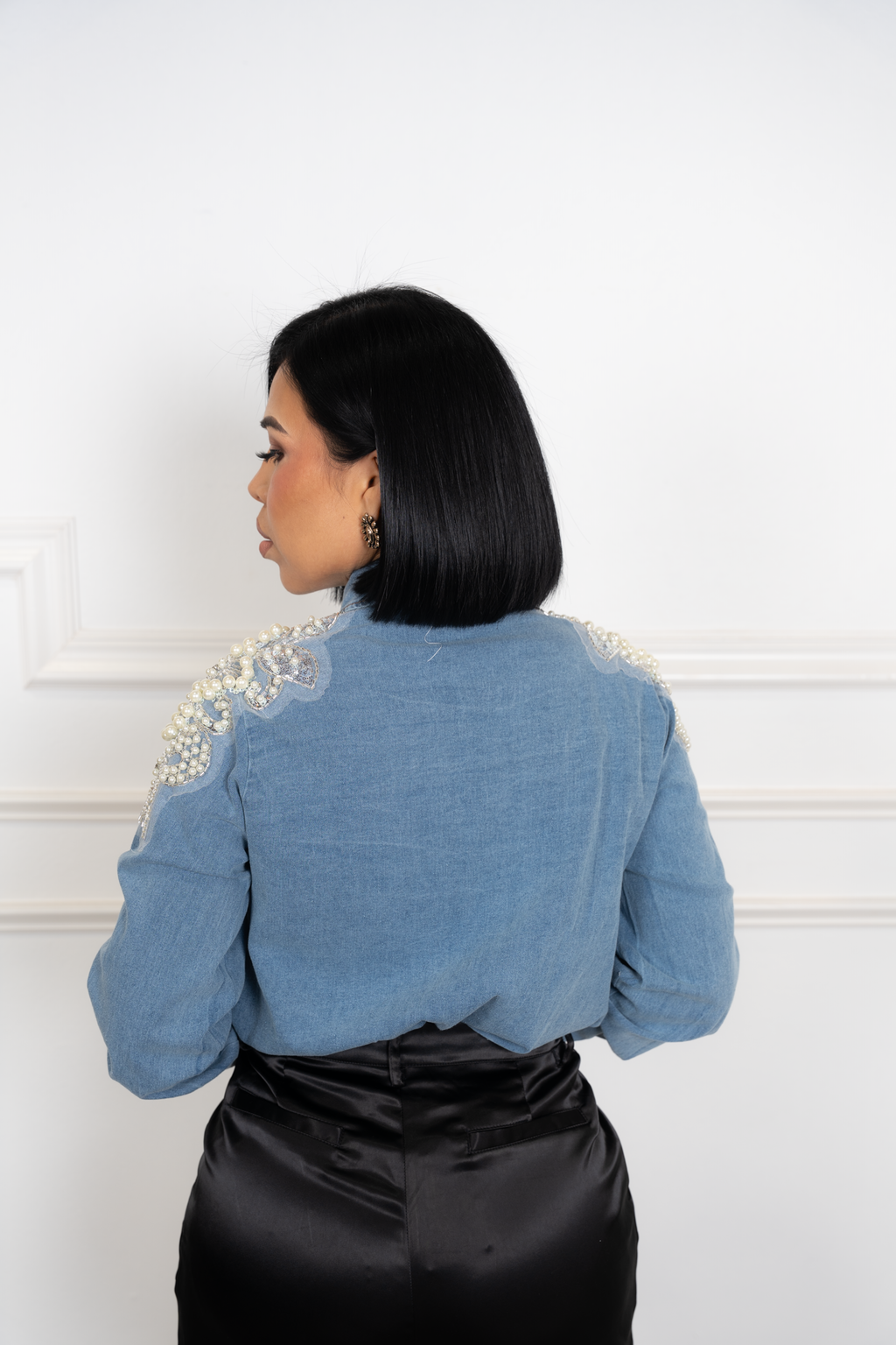 Louise - Blue Long Sleeve Denim Shirt