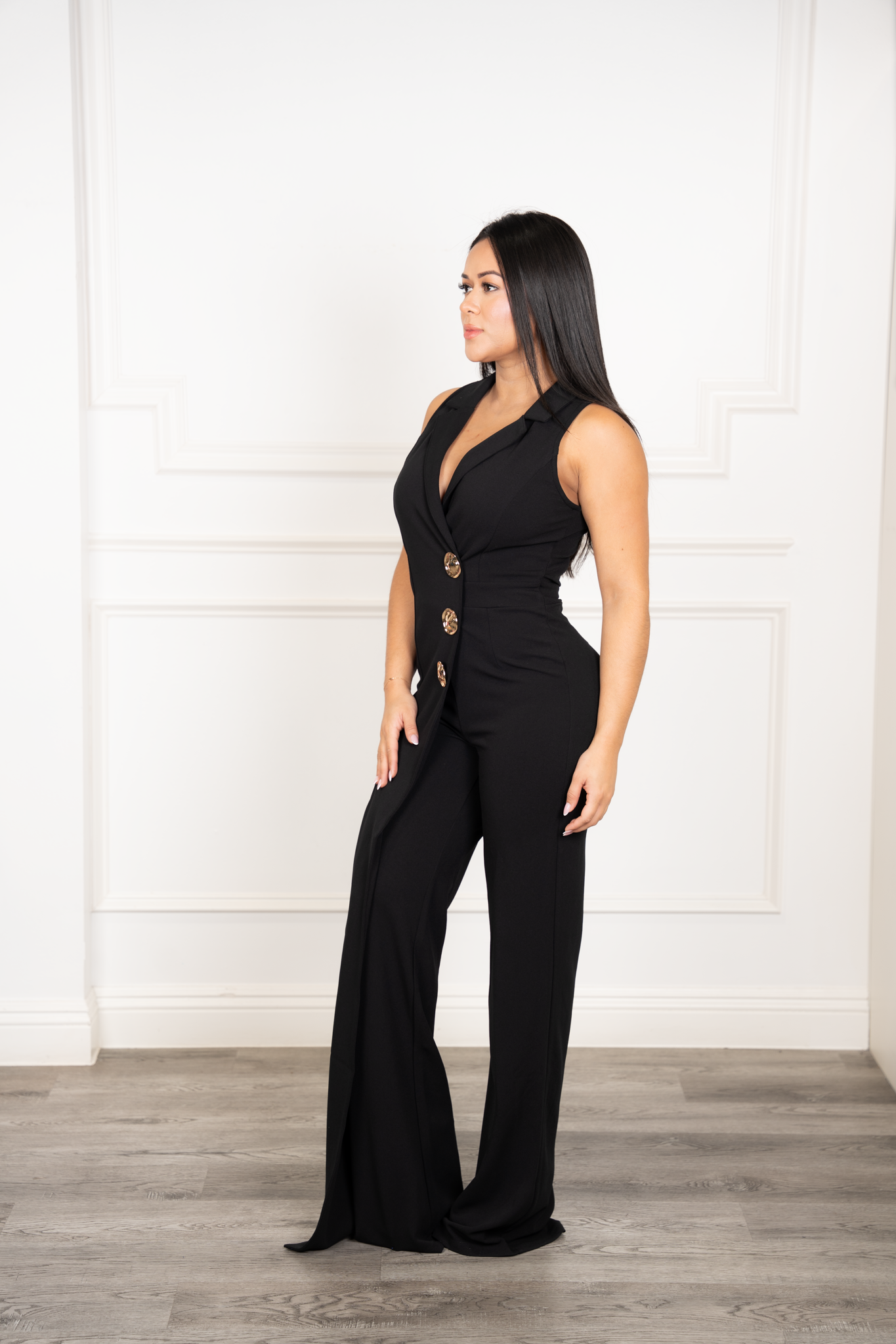 Patricia - Black Wide-Leg Jumpsuit