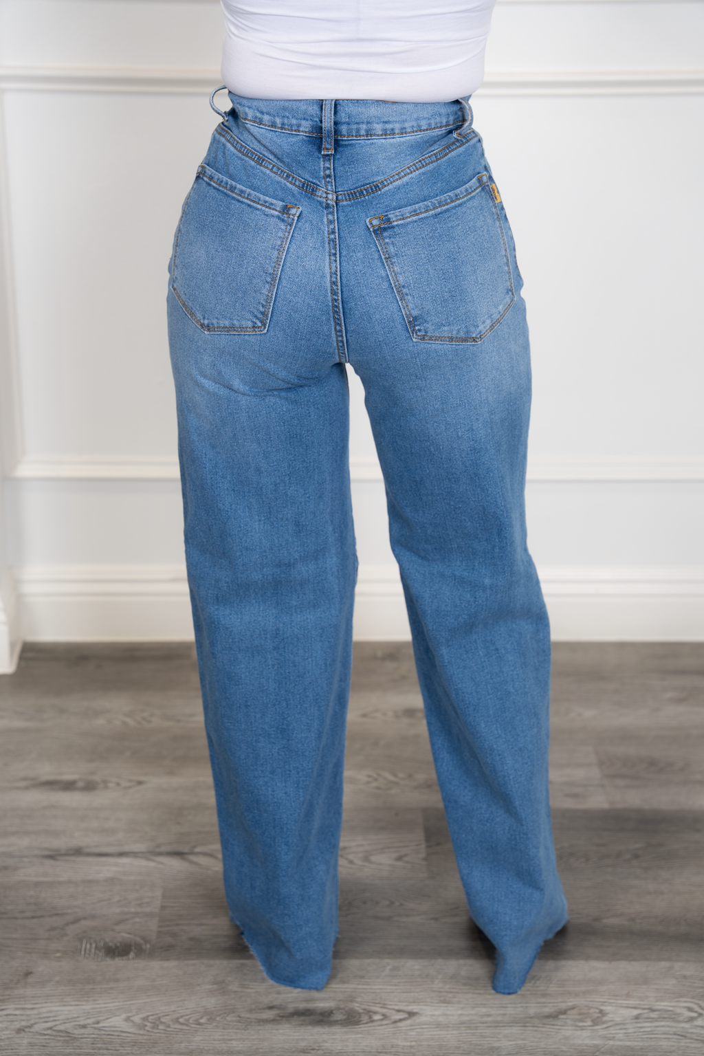 Nicky - Light Blue Wide-Leg Denim Jeans