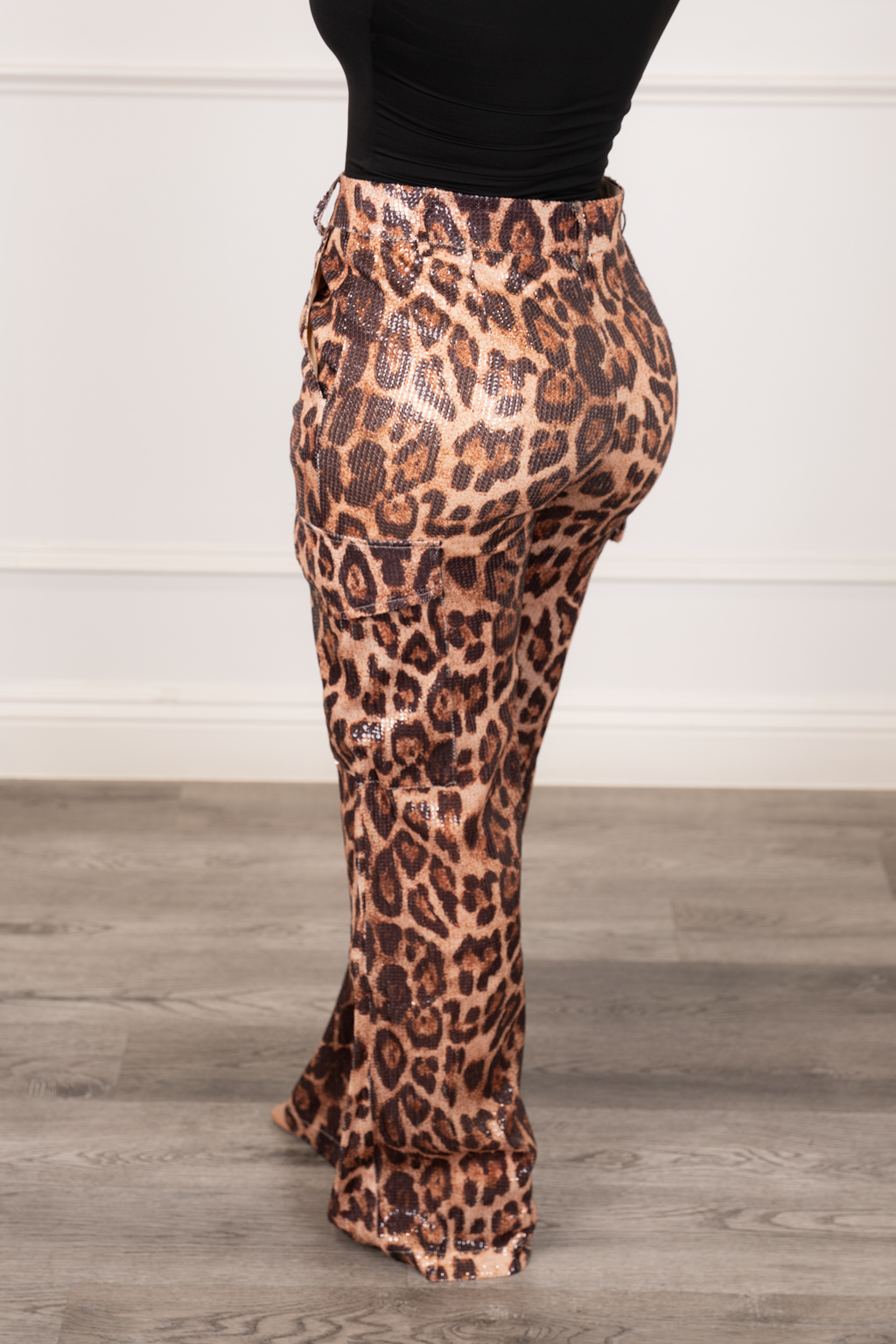 Brenda - Sequin Animal Print Pants