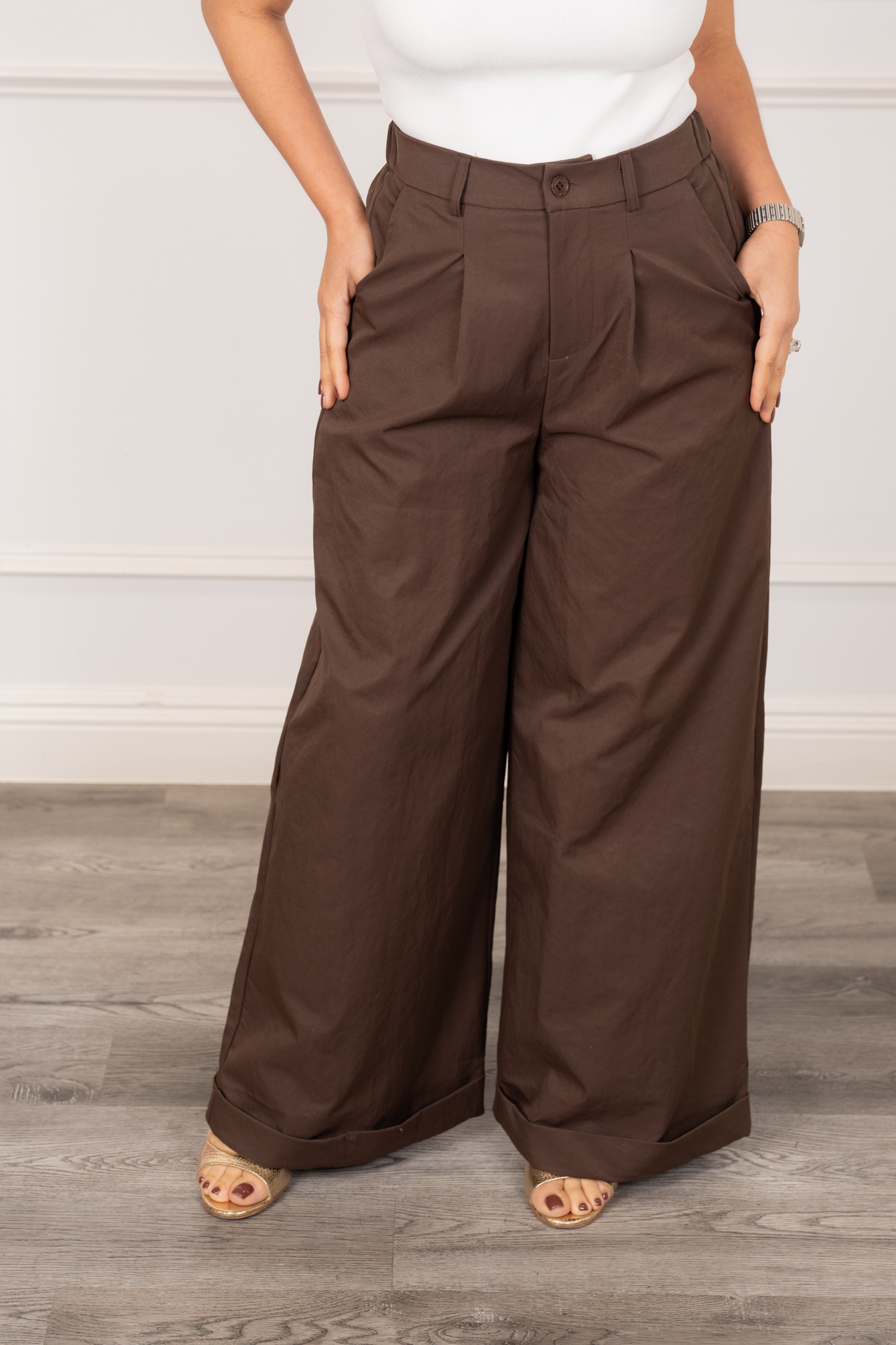 Allegra - Brown Palazzo Pants