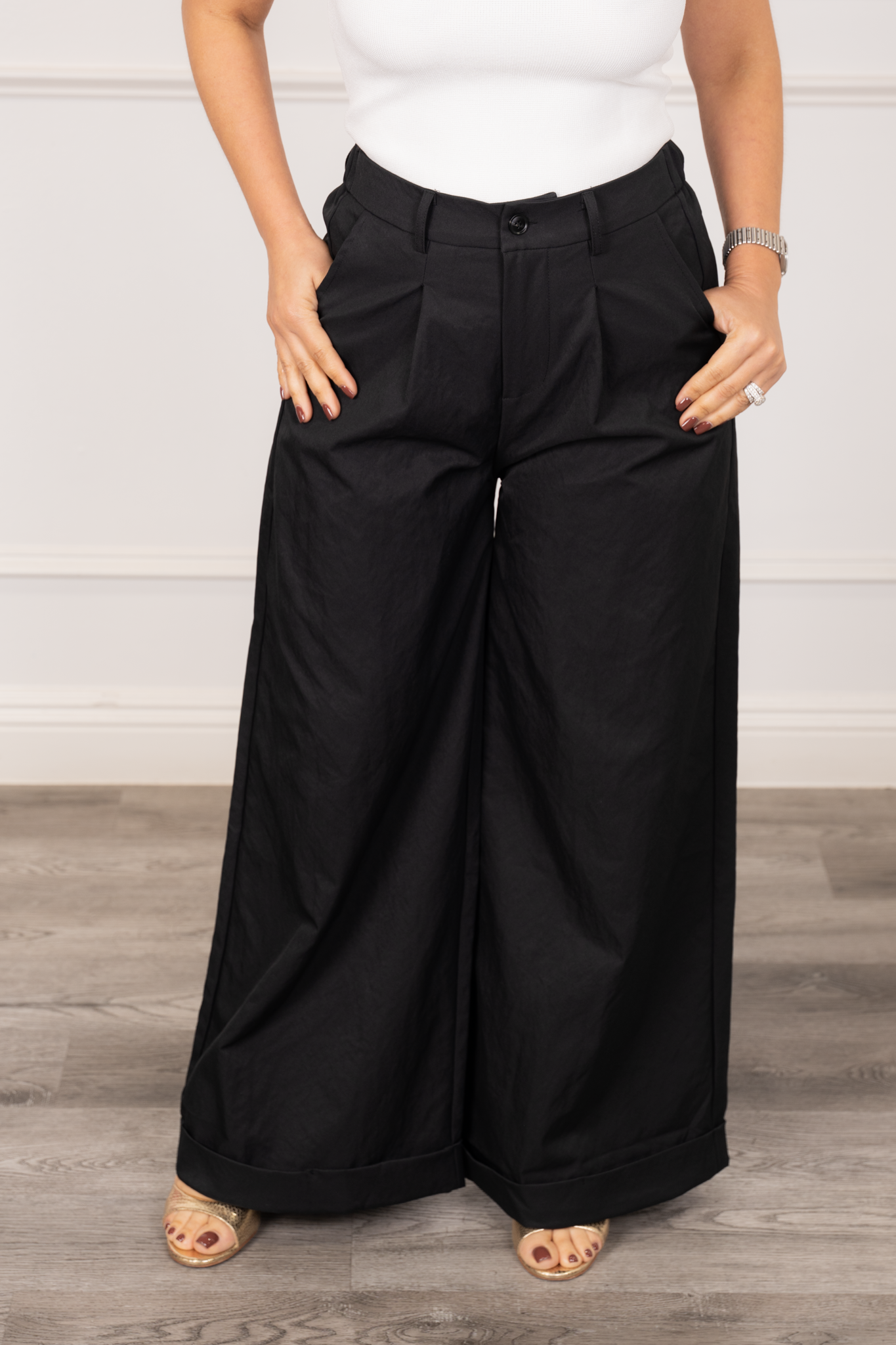 Allegra - Black Palazzo Pants