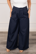 Allegra - Navy Blue Palazzo Pants