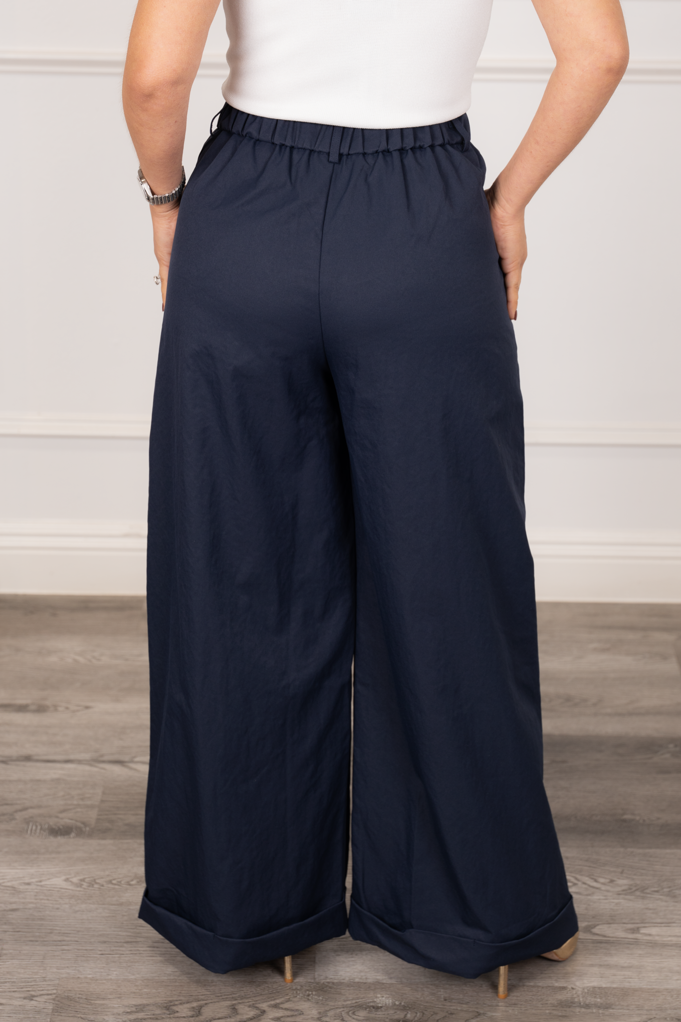 Allegra - Navy Blue Palazzo Pants