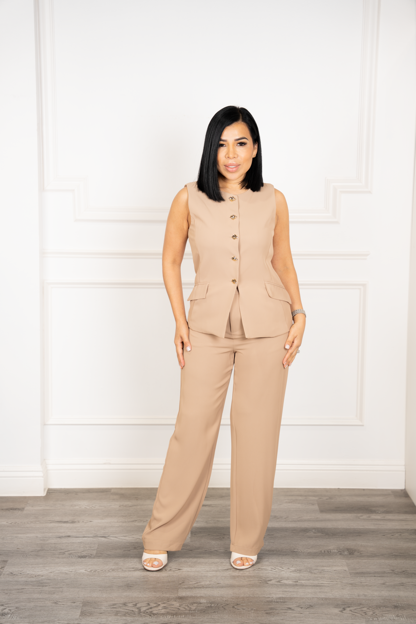 Roxana - Nude Two-Piece Set