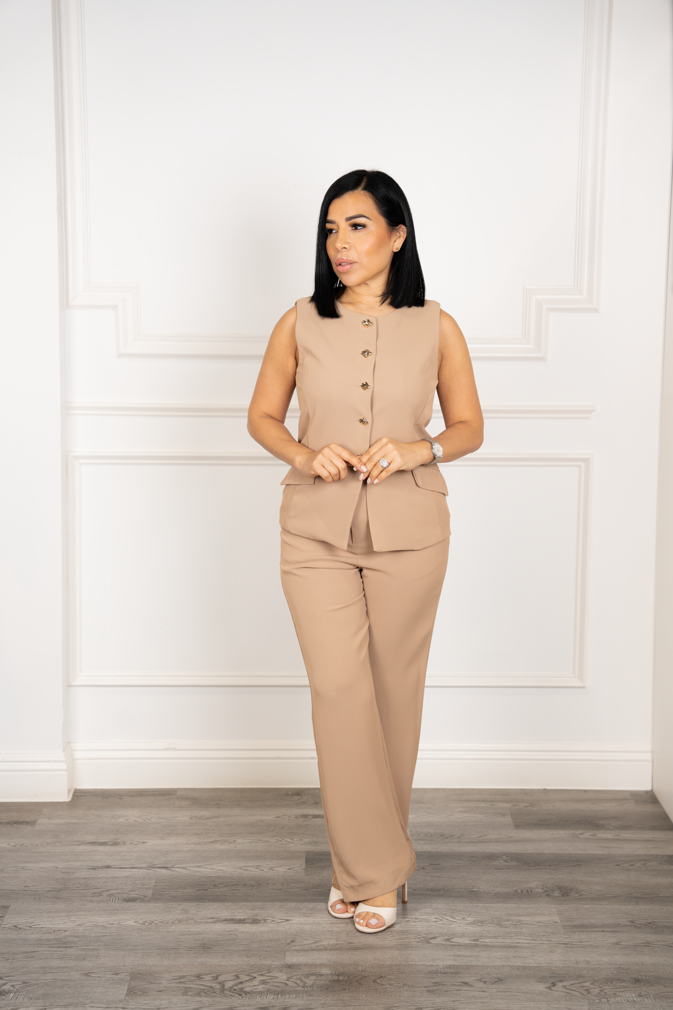 Roxana - Nude Two-Piece Set