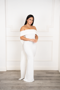 Regina - White Strapless Pencil Maxi Dress