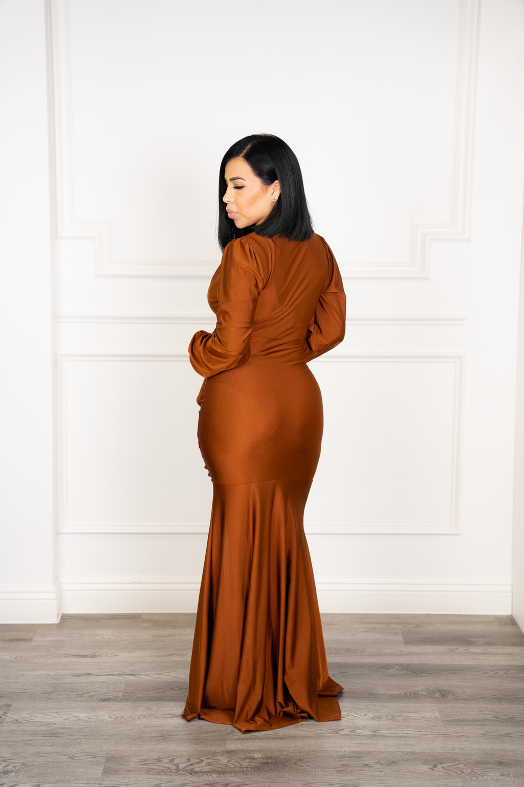 Marianne - Brown Maxi Dress